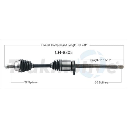 Surtrack Axle Cv Axle Shaft, Ch-8305 CH-8305